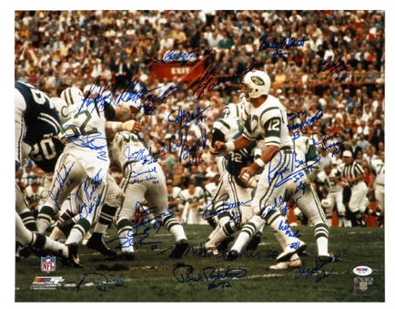 1969 New York Jets Team Signed Photograph With (25) Signatures